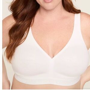 Cacique The Cotton Collection‎ Unlined Full Coverage No Wire Bra White Size 50C